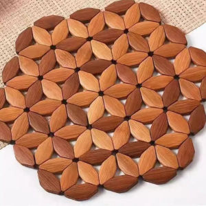 Heat Resistant Pad Pot Holder Kitchen Dining Table Mat Anti-Scalding High Temperature Resistant Bamboo Pot Base Home Kitchen