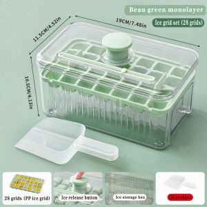 Ice Cube Mold Multifunctional Ice Maker 28/56 Grids Press Ice Tray Bucket with One-touch To Release Portable Ice Box Ice Cube
