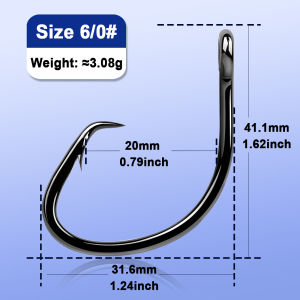 9KM 25-50Pcs 3X Strong Offset Wide Gap Circle Hooks Saltwater Live Bait Catfish Hooks Eagle Claw Style Fishing Tackle