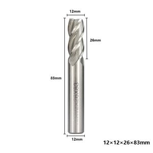 4 Flute HSS Milling Cutter 1.0mm-13.0mm Carbide End Mill CNC Router Bit for Aluminum Metal Steel Milling Machine Tools