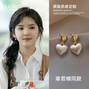 Unique Beautiful Heart Shaped Earrings Womens Fashion Jewelry Elegant Sensation New 2025 Alloy Plated Silver Gold Golicc