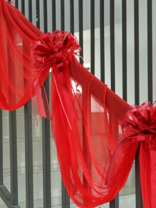 Wedding Celebration Lace Curtain Handrail Decorative Arch Wedding Bedroom Decoration Living Room Creative Wedding Supplies