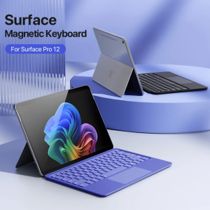 Magnetic Detachable Keyboard for Surface Pro 12 7-Color Backlit with Scissor Keys Large Trackpad Slim Portable Touch Cover