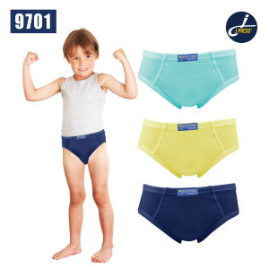 J.PRESS กางเกงในเด็กชาย รุ่น 9701 (3 ตัว/แพค) คละสี ฟ้า/เหลือง/น้ำเงิน)