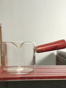 Teko Teh Panci Kaca Kettle Japanese Style Glass Teapot Cooking Pot With Wooden Handle 500 ML