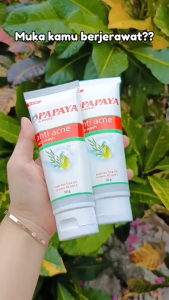 Mamaya Papaya Anti Acne Face Wash BPOM Resmi Bersertifikasi Halal 100gr