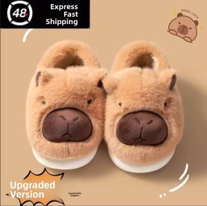 Cute Couple Cotton Slippers Indoor Outdoor Anti-Slip Thick Bottom Warm Shoes Mens Womens Home Wear Winter Comfortable Slip-On