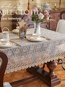 European Vintage INS Lace Hollow-out Luxurious Tablecloth