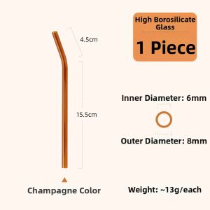 CAROTE | Non-disposable Heat Resistant Pregnant Women Suitable Bendable Transparent Lipstick-proof Glass Straw
