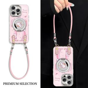 Sup&LV | Summer Apple 16Promax Phone Case Full Cover Lens Protection Womens Luxury Hand Cord Anti-Fall Protective Shell For iPhone