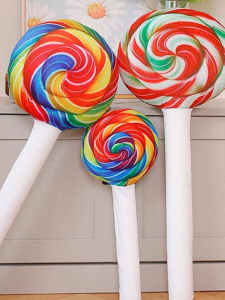 Đồ Chơi Gối Hình Que Kẹo Dẻo Sáng Tạo Cho Trẻ Em Đồ Trang Trí Công Viên Giải Trí Đồ Chơi Vải Nhồi Bông Hình Cầu Vồng