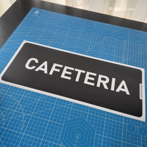 Cafeteria. Premium Sticker Sign Notice Signage Label. Canteen Food Court Eatery. Medan Selera.