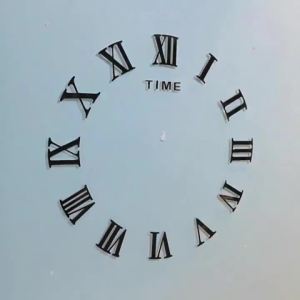 Modern Nordic Style Large DIY Acrylic Wall Clock Frameless 3D Wall Sticker Clock Silent Luminous Quartz Clock for Home Decor