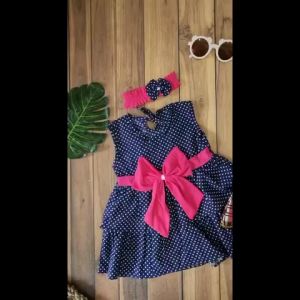 Two Mix Dress Bayi Perempuan Free Bandana dj798