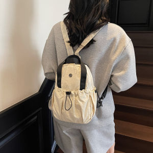 Japanese Style Canvas Nut Bag Multi-Functional Double Shoulder Womens 2025 New Fashion Lightweight Chest Bag Travel Backpack