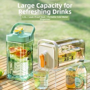 Large Capacity Cold Beverage Jug With Spout For Summer