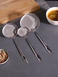 ZEO Kitchen Stainless Steel Mesh Spoon Sifter Sieve Filter Kitchenware Cooking Skimmer Strainer S/M/L