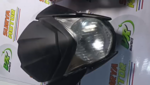 KEPALA SET REFLEKTOR LAMPU DEPAN PLUS COVER BATOK HONDA MEGA PRO MONOSHOK ORIGINAL COPOTAN BEKAS