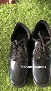 Sepatu PDH Dinas TNI Polri Security Sepatu Pendek Ceper Tali Kulit Sintetis