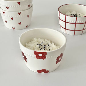Miss Sugar Ins South Korea Ceramic Rice Bowl For Home Fancy Rice Bowl Dessert Bowl Yogurt Bowl Salad Bowl Tableware