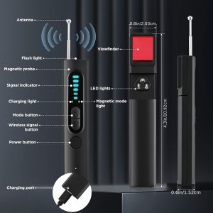 Mini Camera Detector Wireless Signal Scanner Infrared Anti Location Finder Professional GPS Device for Security Protection