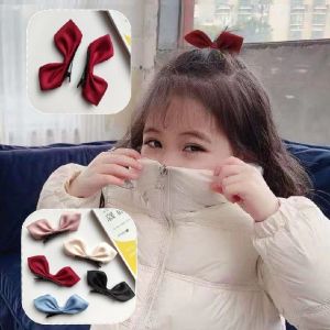 Cute Rabbit Ear 3D Hair Clip Butterfly Knot Baby Girl Red Princess Headwear Childrens Hair Accessories Fashionable Korean Style