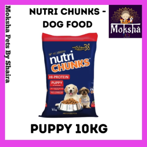 NUTRI CHUNKS BEEF Adult/ Puppy 10KG 1kg repacked