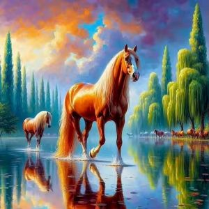 GATYZTORY 5D DIY Diamond Painting Full Square New Arrival Animal Diamond Embroidery Cross Stitch Horse Mosaic Sale Home Decor