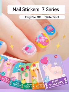 Kids Nail Sticker for Kids Girl 150pcs Children Nail Sticker Cute Nail Stickers