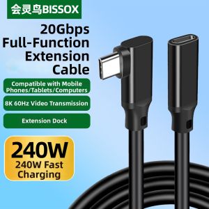 Bissox | High-speed Data Transfer Extension Cable 20Gbps PD 240W Fast Charging 8K Display Dock