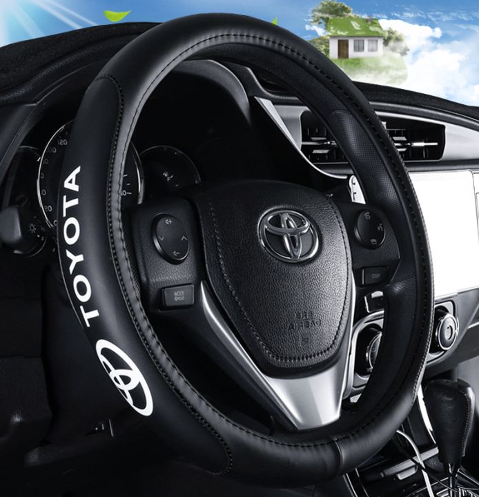 NEVA Microfiber Genuine Leather Car Steering Wheel Cover for Toyota