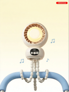 PRINCE | Portable Rechargeable Oscillating Silent Fan For Baby Stroller