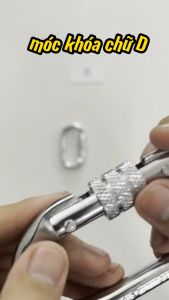 Móc khóa chữ D  móc khóa đa năng chất liệu thép không gỉ sử dụng cho làm việc trên cao neo lúi công trình xây dựng ( 1 cái)