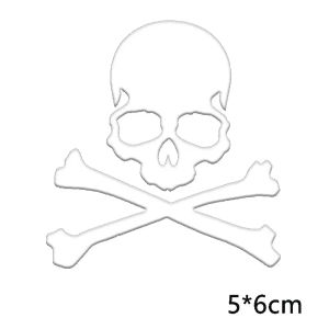 1pc Bike Sticker 5x6cm Fixed Reflective Gear Skeleton Sticker Fluorescent Skull MTB Reflector Decal Accessories Pegatinas