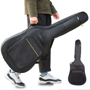 KAWES  41inch Waterproof Padded Acoustic Guitar Bag 600D Oxford Acoustic Guitar Bag  Zipper Pockets Carry Soft  Bag