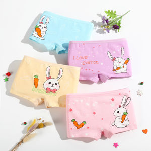 Cartoon Children Underwear Cotton Safety Pants Little Girl Purple Pink Student Panties for Girls 1-12 Years Developmental Period