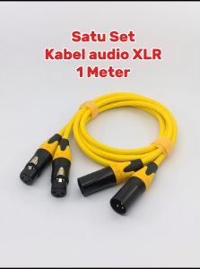 Terlaris Kabel Set Mixer Ke Power XLR Male XLR Female Kabel Kuning Canare/Sinar PT Ewindo 1 Meter Termurah