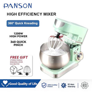 PANSON Food Mixer 3.5L/4.5L/5.5L multi-function mixer 304 stainless steel Dough Mixer COD