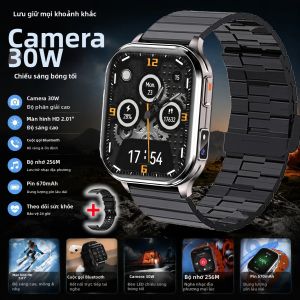 Đồng Hồ Thông Minh 30W Tích Hợp Camera HD Màn Hình 2.01 Inch Hơn 100 Chế Độ Thể Thao Đèn Flash LED Gọi Bluetooth P60 Max Dành Cho Người Lớn Năng Động.