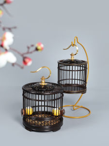 Large Handmade Purple Light Mahogany Bamboo Cage for Crickets And Grasshoppers Bird Cage with Ventilation No Lighting Support