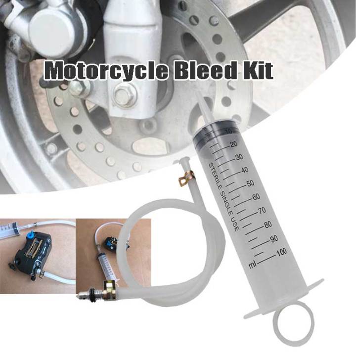 Universal 100ml Motorcycle Bleed Kit Clutch Brake Bleeder Syringe Tool For Hydraulic Disc Brake