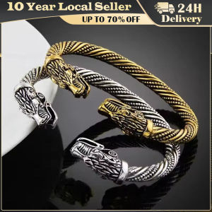 Copper Dragon Head Cuff Bangle Male Female Animal Adjustable Size Hand Arm Jewelry Dropshipping Gold Vintage Silver