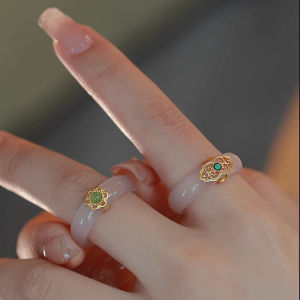 Nhẫn Cổ Điển Bằng Bạc VENTFILLE S925 Với Trang Sức Ngọc Lam Chalcedony Hotan Dành Cho Nữ - Phụ Kiện Kỷ Niệm