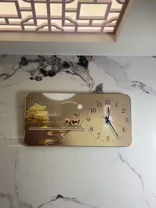 Unique Wall Hanging Clock Landscape Art Clock Mural Decoration for Living Room Bedroom