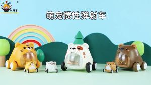 2 in 1 cartoon animal shooting Baby Car Toys Kids Play Vehicle Toy educational toy for toddlers Kereta Mainan Budak 玩具车