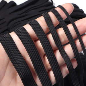 5-10yards 3/5/6/8/10/12mm White/Black High Elastic Sewing Flat Elastic Band For DIY Rubber Band Waist Band Clothing Accessories