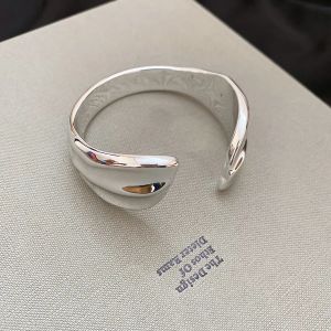 Punk Silver Color Acrylic Cuff Bracelet for Women Men Geometric Round Wide Bracelets Bangles Party Hand Accessories Gifts F