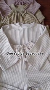 GRATIS ONGKIR ONE SET HORNET KNIT SETELAN BAJU DAN CELANA WANITA PANJANG