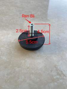 (4 cái) Đế cao su chân võng bản to 5.5cm ốc cao su chân ghế 8li 10li