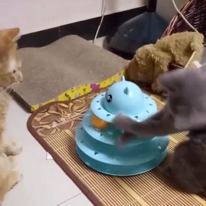 Cat toys Furniture Turntable Pet Intellectual Track Tower Funny Cat Toy